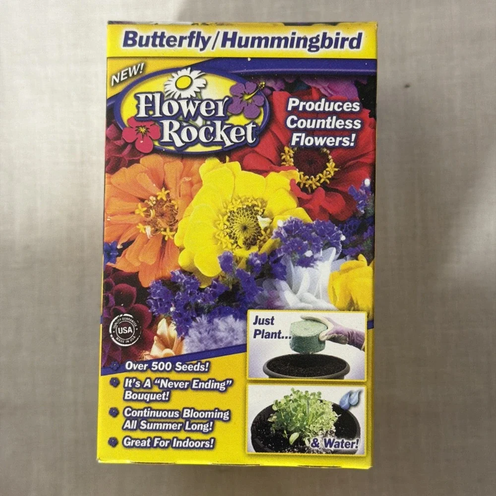 Lot of 6Boxes of Flower Seeds. Summer Bouquet Flower Rocket As Seen‎ On TV